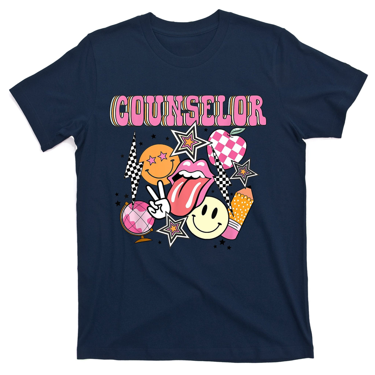Retro Groovy School Counselor Appreciation Back To T-Shirt product image 1