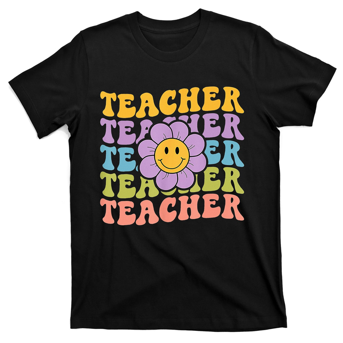 Retro Groovy Teacher Inspirational Colorful Back To School product image 1