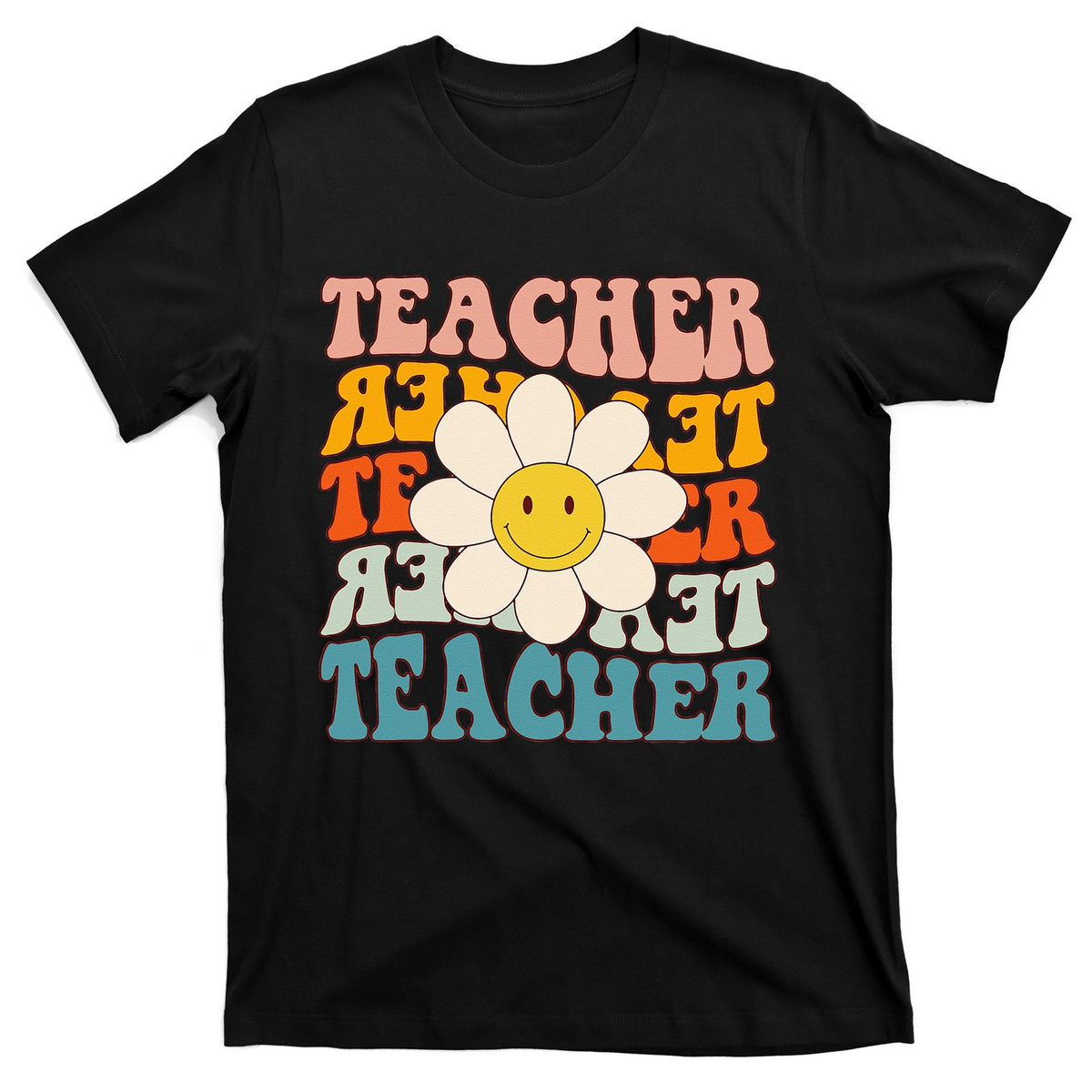 Retro Groovy Teacher Flower Funny Back To School Gifts product image 1