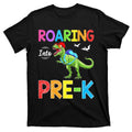 Roaring Into Pre K Dinosaur Students Back To School T-Shirt product image 1