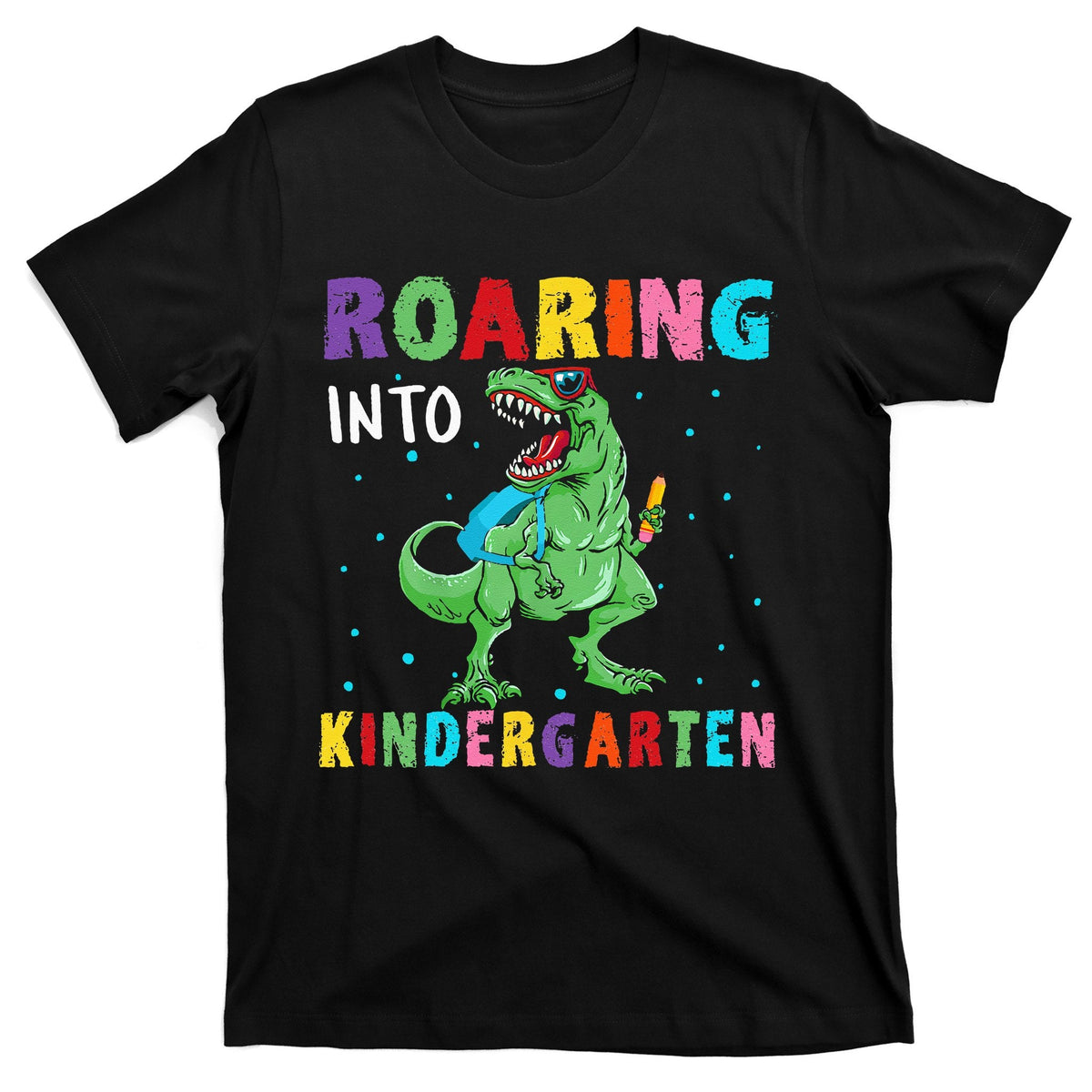Roaring Kindergarten Cool Dinosaur Back To School T-Shirt product image 1