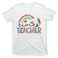 Rainbow Leopard Civics Teacher Funny Back To School T-Shirt product image 1