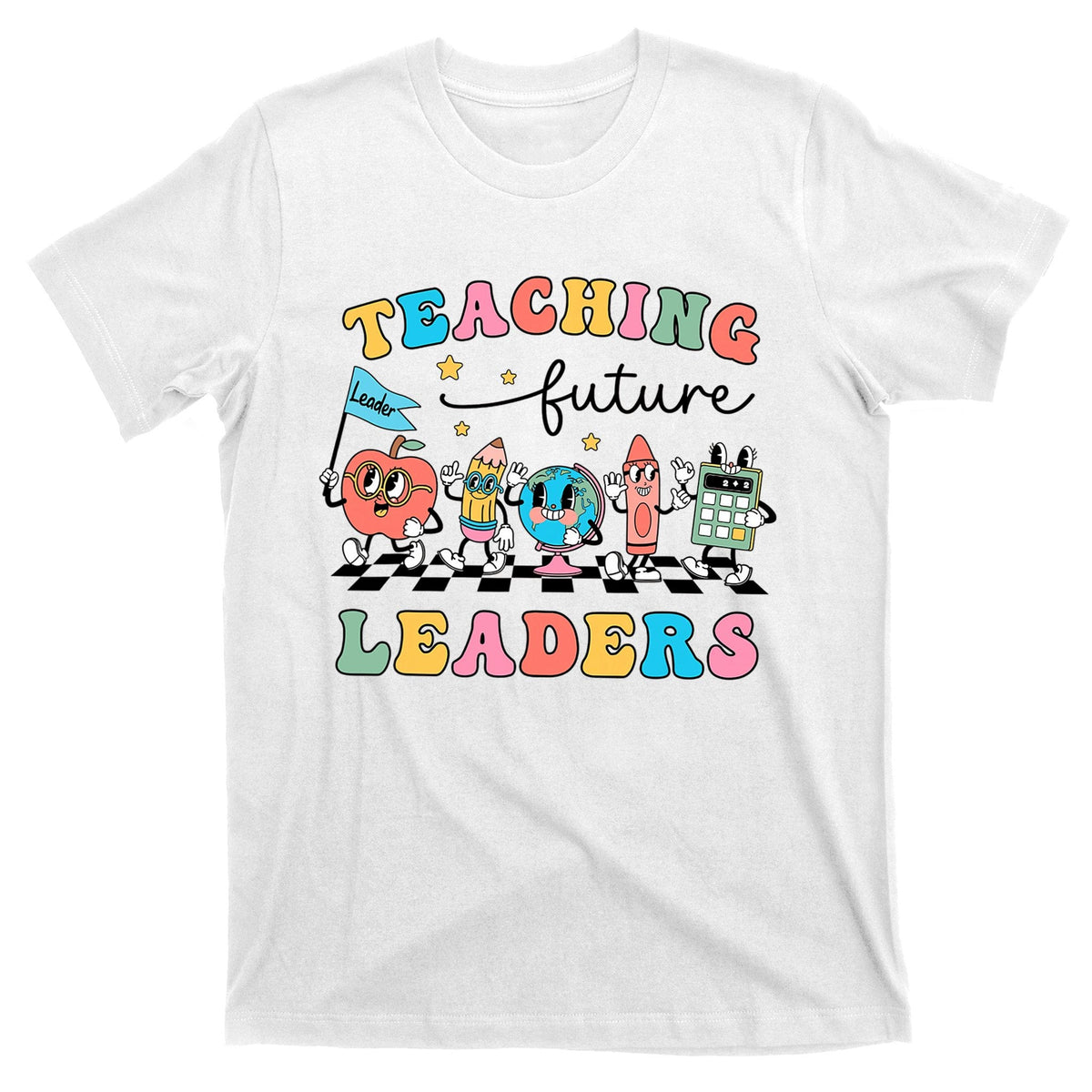 Retro Teaching Future Leaders Teacher Back To School T-Shirt product image 1