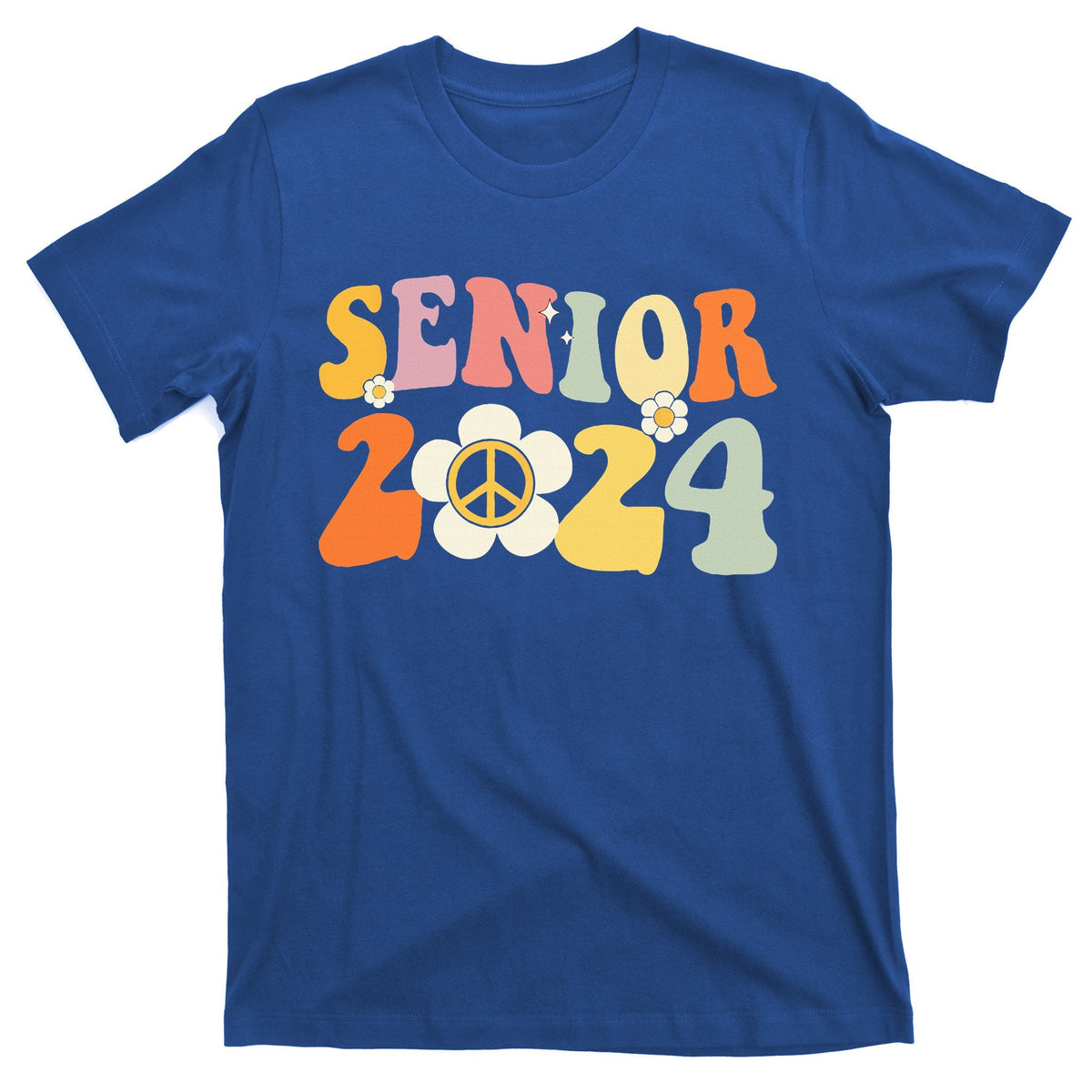 Senior 2024 Hippie Peace Love Seniors Back To School T-Shirt product image 1