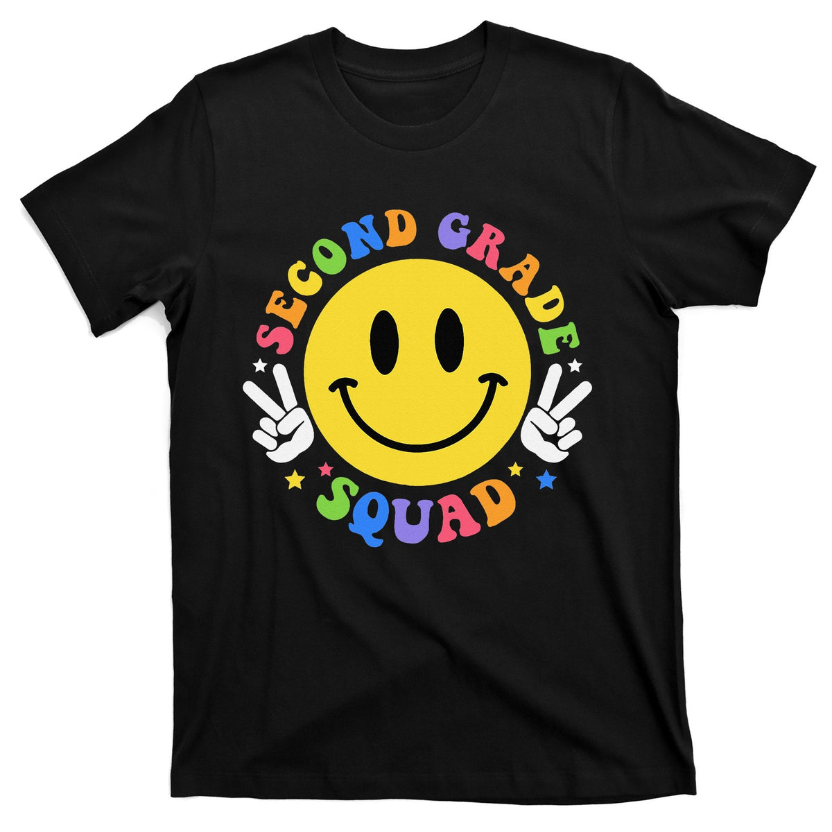 Second Grade Squad Back To School Retro 2nd Teachers T-Shirt product image 1
