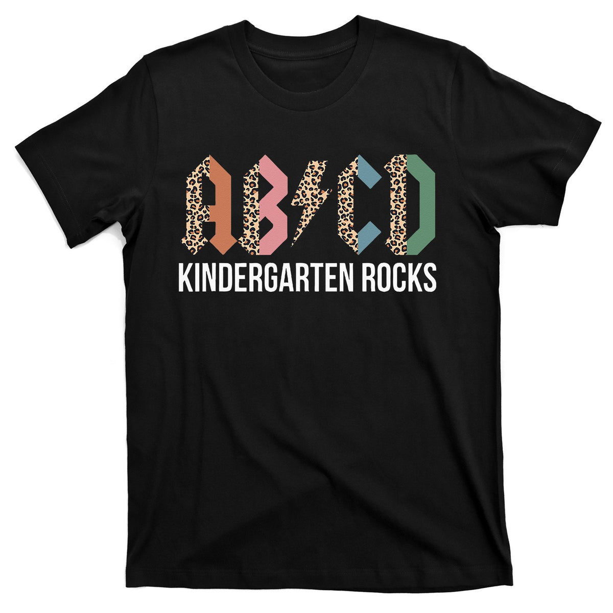 Teachers ABCD Rock Kindergarten Rocks Leopard Back To product image 1