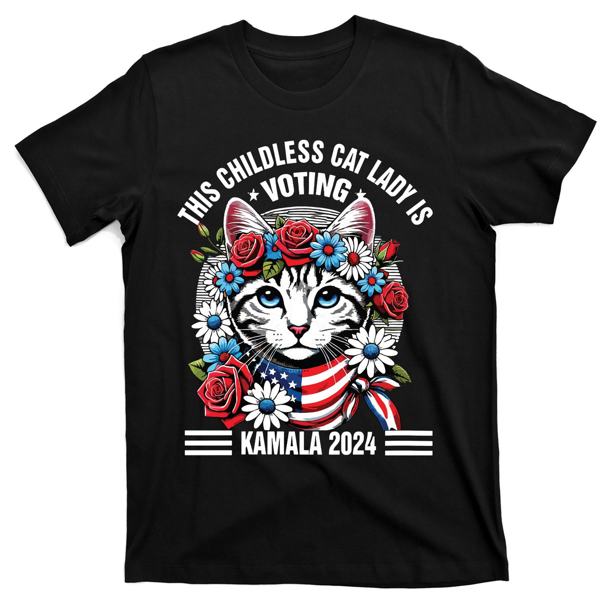 This Childless Cat Lady Is Voting Kamala T-Shirt product image 1