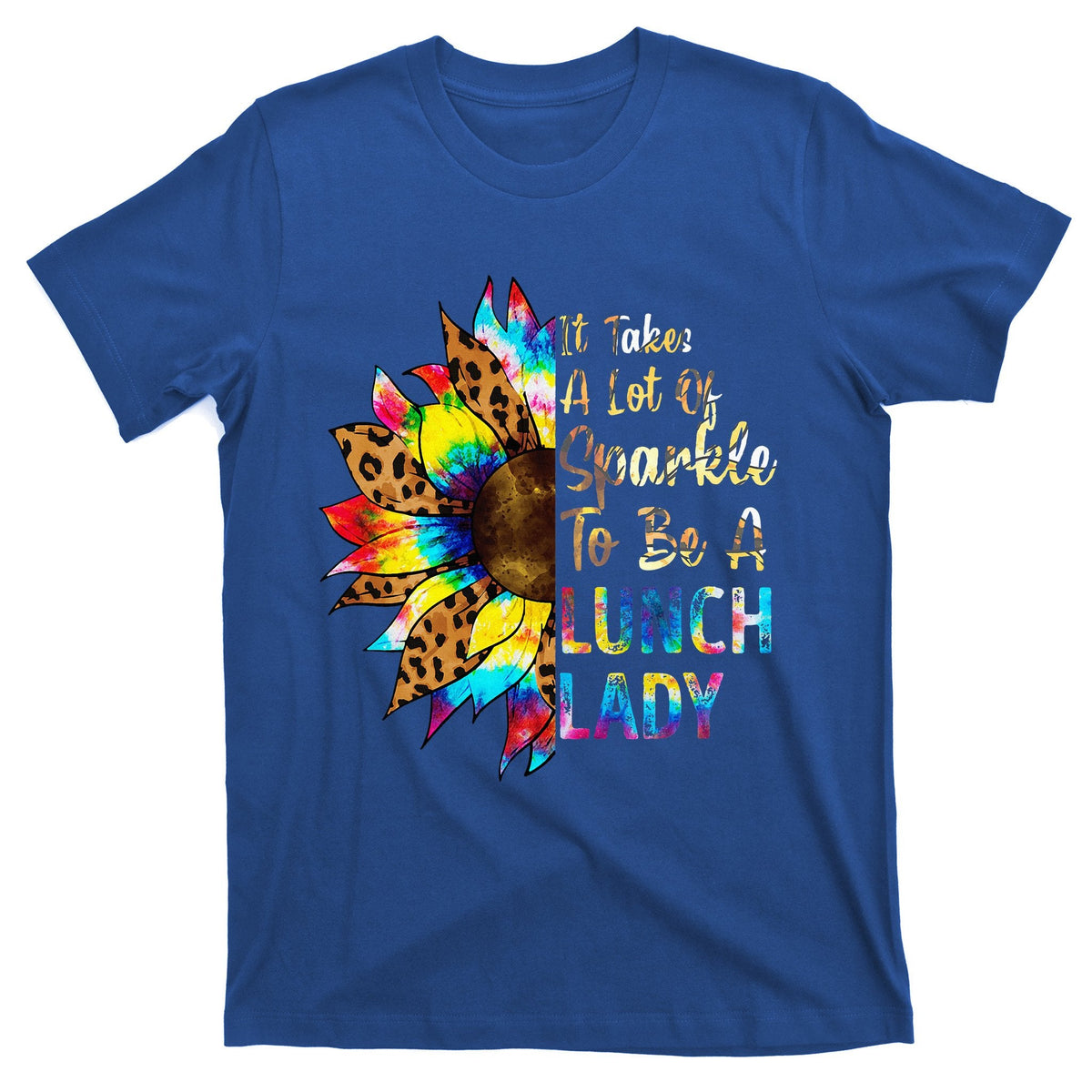 Tie Dye Lunch Lady Teacher Sunflower Leopard Back To School product image 1