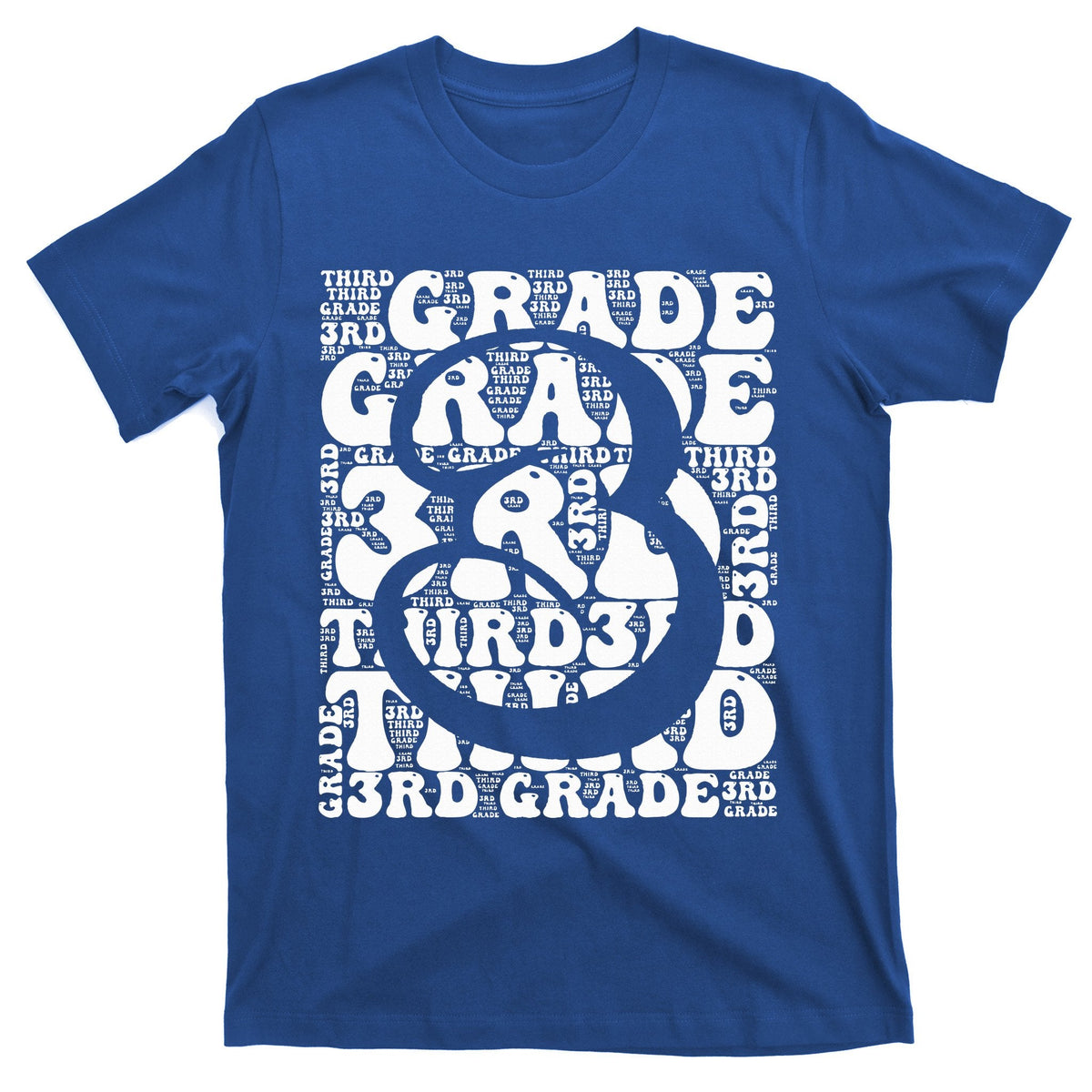 Typography Groovy Third Grade Teacher Back To School T-Shirt product image 1