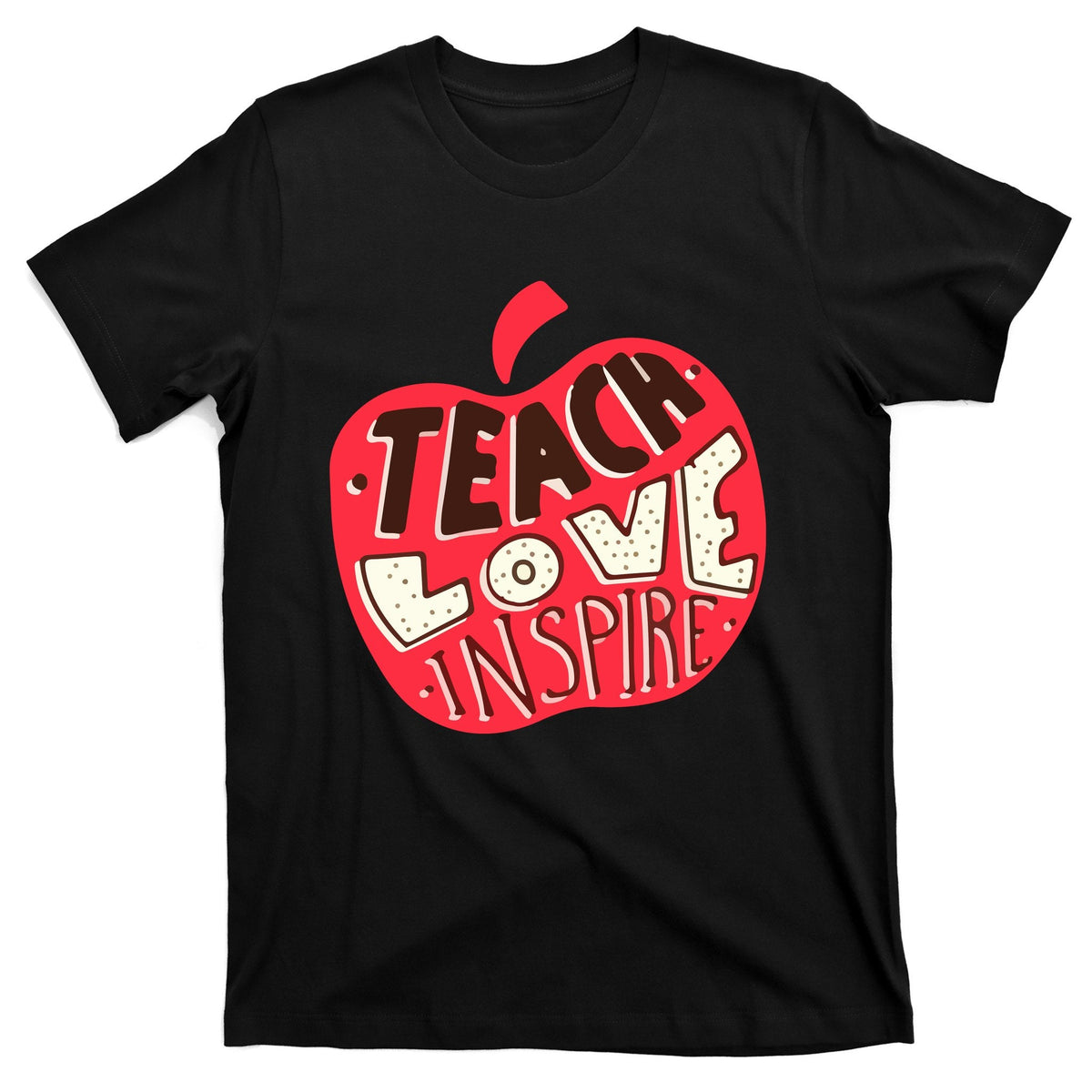 Teach Love Inspire Apple Back To School Gift T-Shirt product image 1
