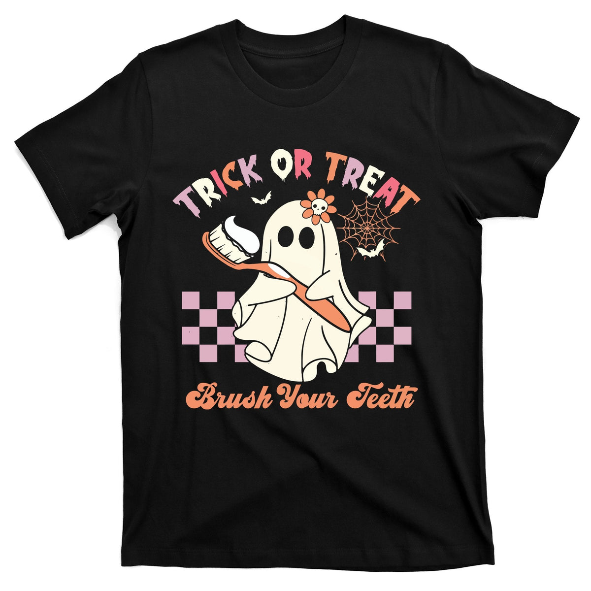 Trick Or Treat Brush Your Teeth Halloween Dentist T-Shirt product image 1