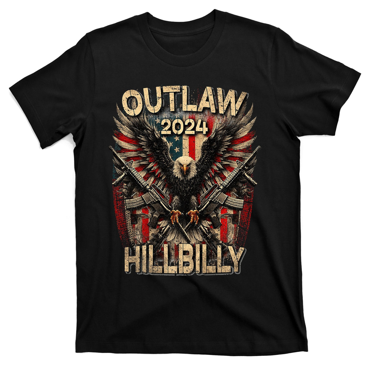 Trump Vance 24 Outlaw Hillbilly Us Flag Vintage Premium product image 1