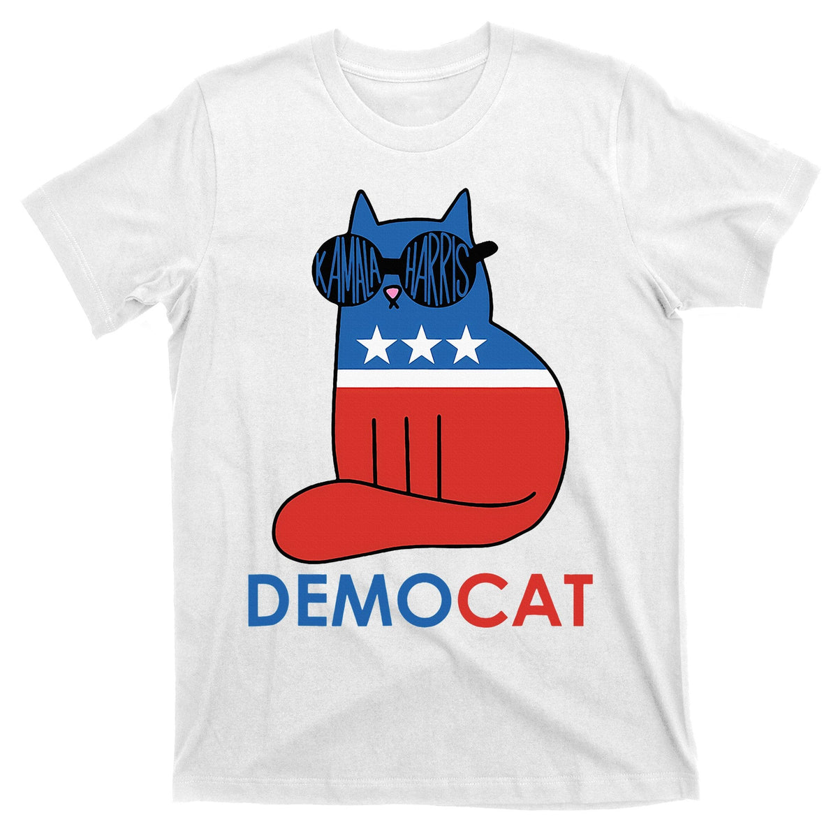 Vote Democat Cat Democrat Liberal Lover Funny T-Shirt product image 1