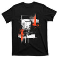 White Orange Abstract Graphic S 6xl T-Shirt product image 1