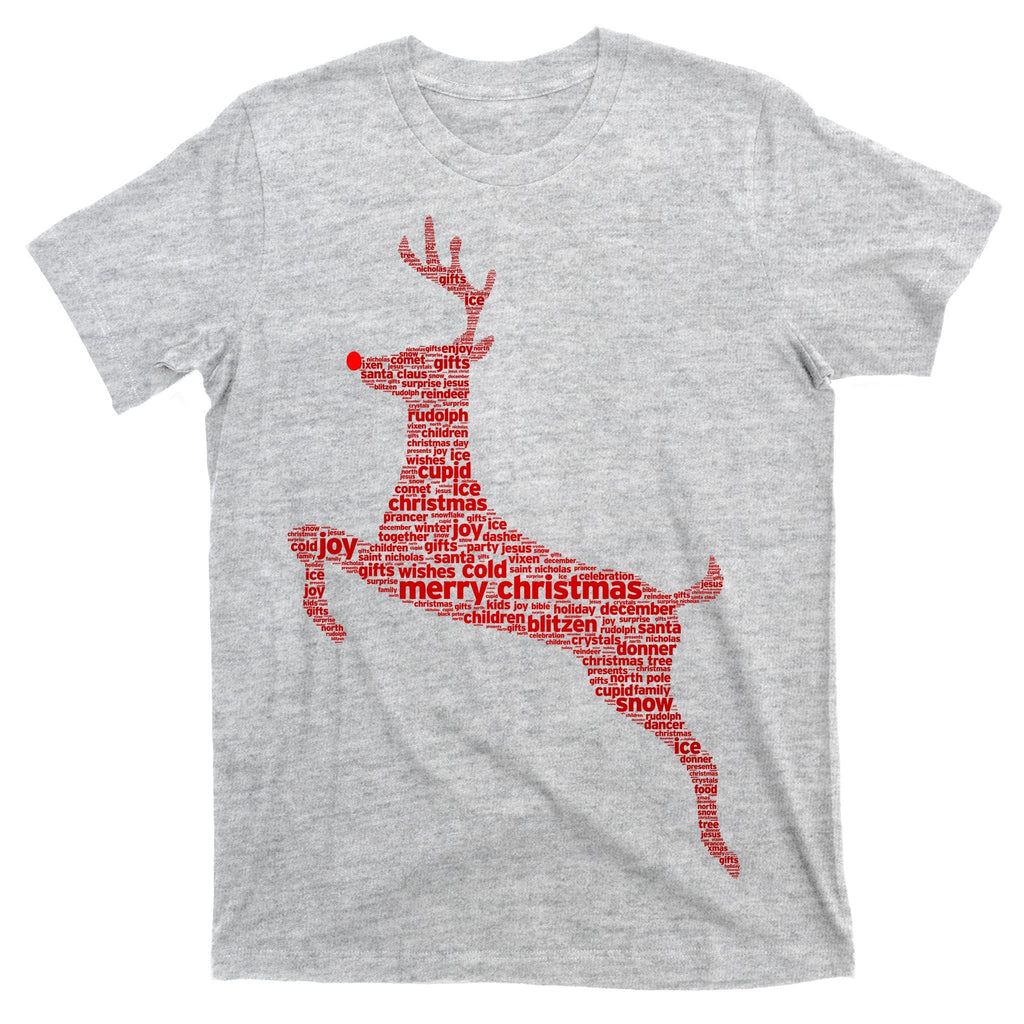 Wordy Reindeer Christmas T-Shirt product image 9