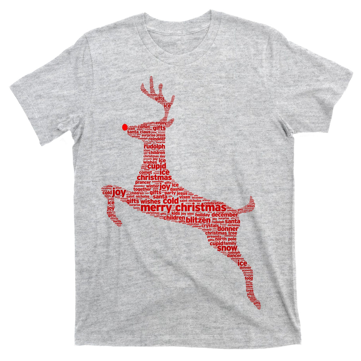 Wordy Reindeer Christmas T-Shirt product image 9
