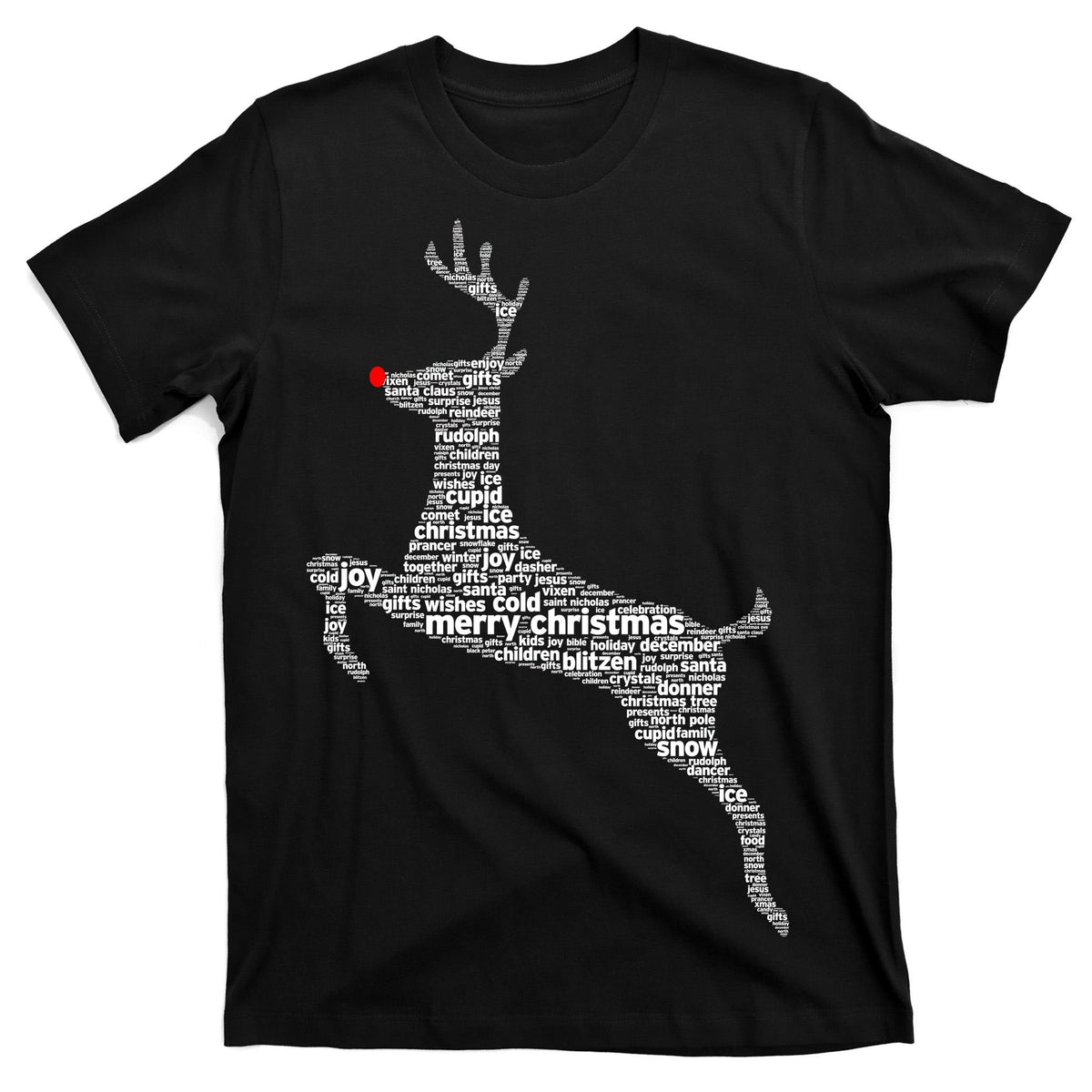 Wordy Reindeer Christmas T-Shirt product image 7