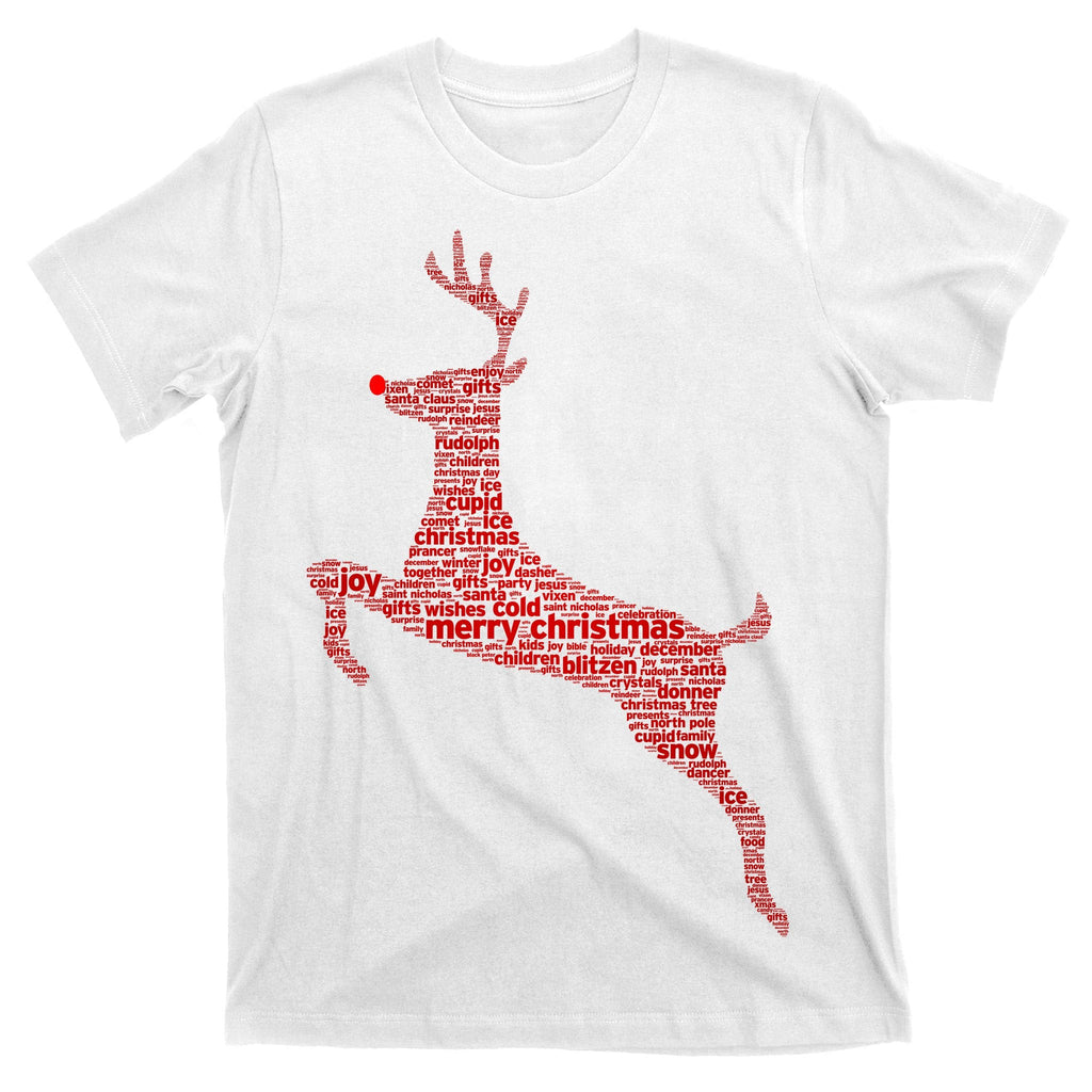 Wordy Reindeer Christmas T-Shirt product image 11