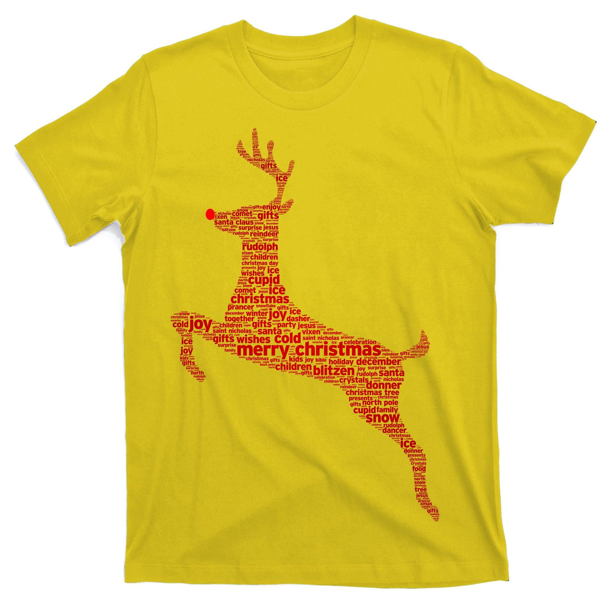 Wordy Reindeer Christmas T-Shirt product image 3