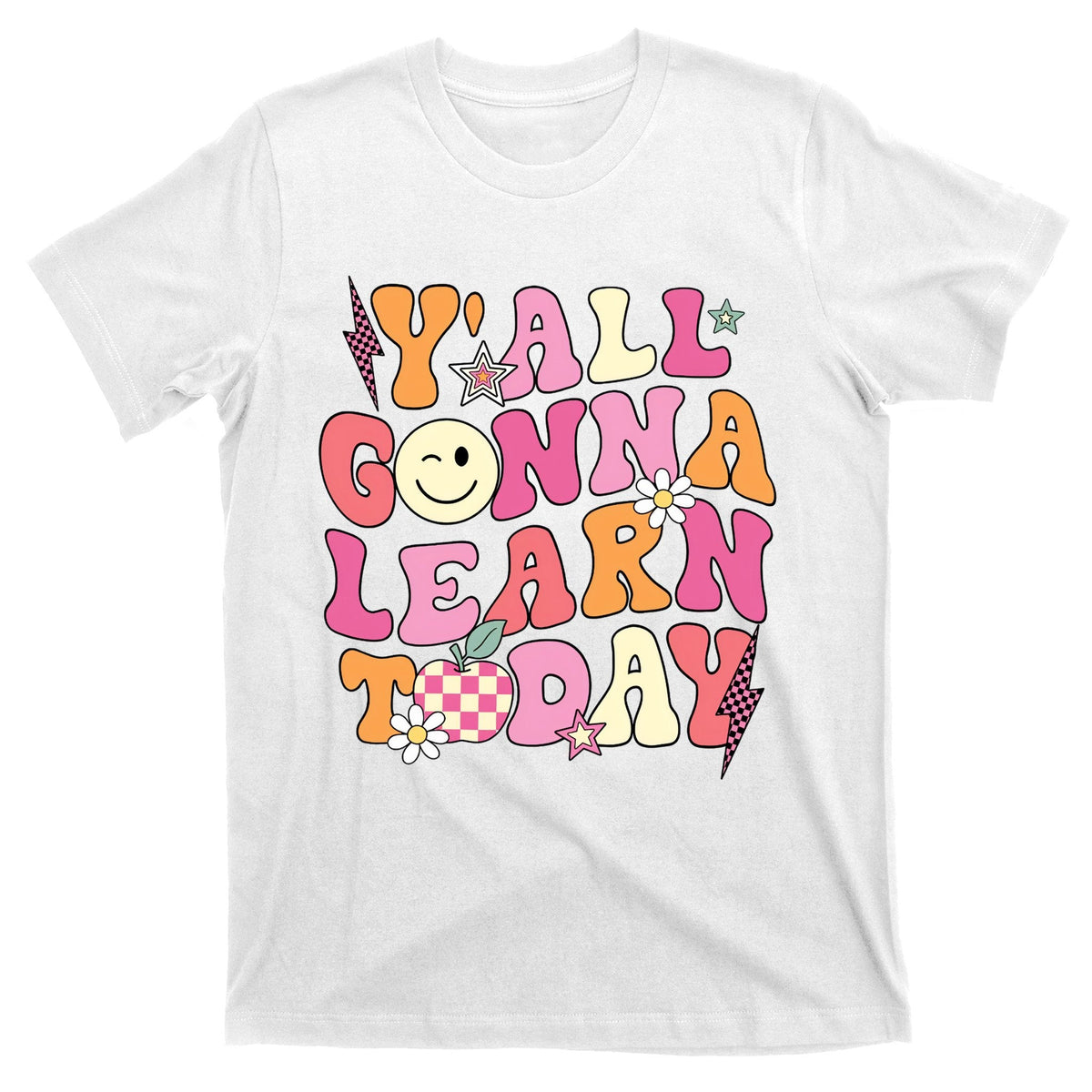 Yall Gonna Learn Today Back To School Retro Teacher T-Shirt product image 1